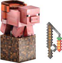 Boneco de Ação Mattel Minecraft - Pig Diamond Level (5,5 polegadas)