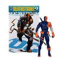 Boneco de ação McFarlane Toys DC Direct Deathstroke 18 cm com quadrinhos Boneco de ação McFarlane Toys DC Direct Deathstroke 18 cm com quadrinhos