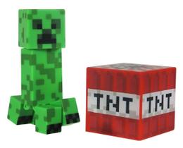 Boneco de ação Minecraft Core Creeper com acessório de 7 cm