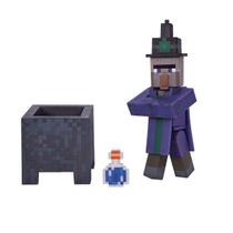 Boneco de ação Minecraft Series 3 Witch 7cm com caldeirão e poção