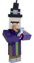 Boneco de ação Minecraft Witch 8,25 cm com acessório e Craft-a-Block