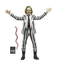 Boneco de Ação NECA Beetlejuice - 7 Polegadas - Traje Preto e Branco