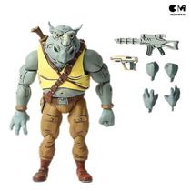 Boneco de ação NECA Ninja de 18 cm com assistência para pés Bull Head vs Pi