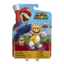 Boneco de ação Nintendo Cat Mario com sino de 10 cm de altura