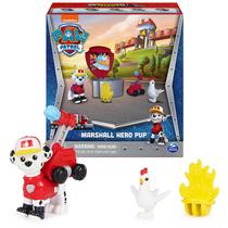 Boneco de ação Paw Patrol Big Truck Pups Marshall com drone