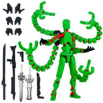 Boneco de ação PkghoKids T13 Dummy 13 totalmente móvel verde