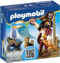Boneco de ação Playmobil Hard to Find Shark Beard Super4 4798