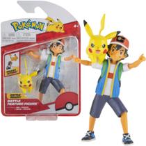 Boneco de ação Pokémon Battle Feature Ash 11,4 cm com Pikachu Boneco de ação Pokémon Battle Feature Ash 11,4 cm com Pikachu