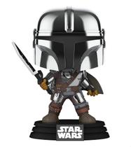 Boneco de ação POP Funko Star Wars Mandalorian com Darksaber