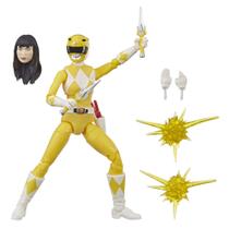 Boneco de ação Power Rangers Lightning Yellow Ranger de 6 polegadas