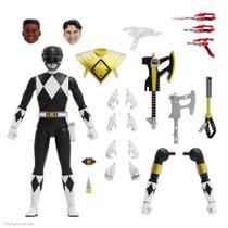 Boneco de Ação Power Rangers Ranger Preto - Super7 Ultimates! 18cm Boneco de Ação Power Rangers Ranger Preto - Super7 Ultimates! 18cm