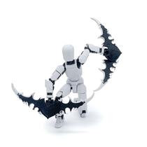 Boneco de ação Qoopower T13, robô articulado com conjunto de armas