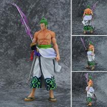 Boneco de ação Sajy Cartoon One Piece Roronoa Zoro 24cm