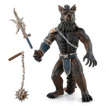 Boneco de ação Sajy Werewolf Warrior em PVC sólido de 20 cm
