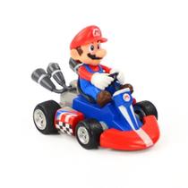 Boneco de ação Super Mario Bros Kart Pull Back Car Mario 9cm Boneco de ação Super Mario Bros Kart Pull Back Car Mario 9cm