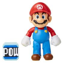 Boneco de Ação Super Mario Colecionável - 10cm com Acessório POW