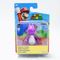 Boneco de ação Super Mario Mini de 2,5 polegadas roxo Yoshi
