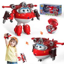 Boneco de ação Super Wings Transformer Jett Robot Airplane