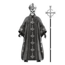 Boneco de ação Super7 Deluxe Ghost Papa Emeritus II de 7 polegadas