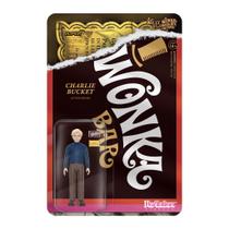 Boneco de ação Super7 Willy Wonka e a fábrica de chocolate Charlie Bucket