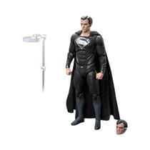 Boneco De Ação Superman Preto 2.0 DC Zack Snyder Liga Da Justiça Escala 1/9 Modelo Articulado Em PVC