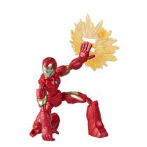 Boneco de ação Toy Marvel Avengers Bend and Flex Iron Man de 6 polegadas