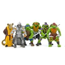 Boneco de ação Toy Sajy Taz Tartaruga Ninja 6 peças de 5 cm
