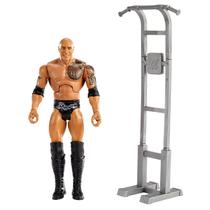 Boneco de ação WWE Wrekkin The Rock com Slamming Action de 15 cm