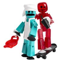 Boneco de ação Zing Stikbot Chef and Lifestyle com acessório