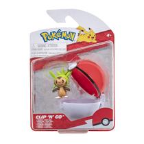 Boneco de Batalha Chespin com Pokébola - Pokémon