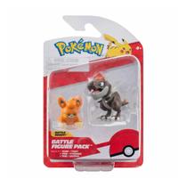 Boneco de Batalha Pawmi e Tyrunt - Pokémon