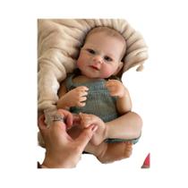 Boneco De Bebê Menino Reborn De 18 Polegadas, Feito À Mão, Elijah, Com Cabelo Pintado
