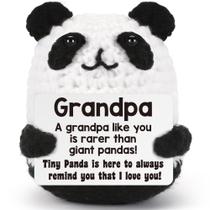 Boneco de brinquedo BDAyption feito à mão em crochê, panda, presente para vovô Boneco de brinquedo BDAyption feito à mão em crochê, panda, presente para vovô