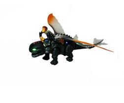 Boneco de Brinquedo Dragão Banguela e Soluço Emite Som e Luz