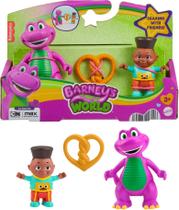 Boneco de brinquedo Fisher-Price Barney & Friend David, conjunto de 3 peças