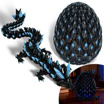 Boneco de brinquedo JANZOMM impresso em 3D Crystal Dragon que brilha no escuro Boneco de brinquedo JANZOMM impresso em 3D Crystal Dragon que brilha no escuro