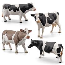 Boneco de brinquedo LC JoyCre Cow 4 peças realista para crianças de 3 a 6 anos