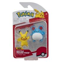 Boneco de brinquedo Pokémon Pikachu e Marill Battle 5 cm, oficial de 2023 Boneco de brinquedo Pokémon Pikachu e Marill Battle 5 cm, oficial de 2023
