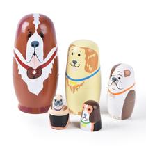Boneco de brinquedo russo Tangan, 15 cm, nesting dog dolls, 5 unidades Boneco de brinquedo russo Tangan, 15 cm, nesting dog dolls, 5 unidades