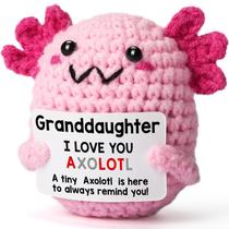 Boneco de brinquedo WEYON Crochet Axolotl, presente de neta