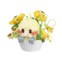 Boneco De Cartoon Fofo Panda Cachorrinho Sobremesa Pequenos Animais Bouquet Em Vaso Ornamento De