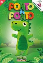 Boneco de Feltro Coleção Ponto a Ponto Linha Dino Modelo Verdino - Artesanal e Educativo