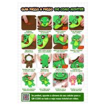 Boneco de Feltro Coleção Ponto a Ponto Santa Fé Linha Dino