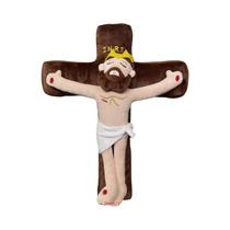 Boneco De Jesus De Pelúcia Figura Religiosa Para Batismo Páscoa Natal Brinquedo Religioso