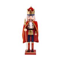 Boneco De Madeira Artesanal Quebra-Nozes Rei Soldado De Natal Para Decoração De Casa E Escritório