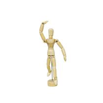 Boneco De Madeira Material P/ Desenho Manequim Articulado Artes Moda Decoração Casa Resistente 14cm