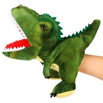 Boneco de mão Easfan Plush Dinosaur T-Rex para crianças de 28 cm