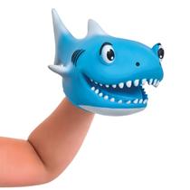 Boneco De Mão Tubarão Fantoche Azul Flexível Em Vinil Para Apresentações E Histórias Boneco De Mão Tubarão Fantoche Azul Flexível Em Vinil Para Apresentações E Histórias