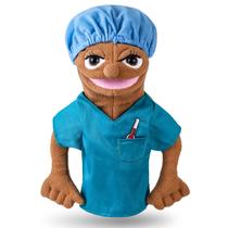 Boneco de mão ZJoey Nurse Plush 36 cm para crianças Pretend Play