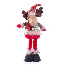 Boneco De Natal Decorativo Em Poliéster Com Ajuste De Altura 42cm Rena Boneco De Natal Decorativo Em Poliéster Com Ajuste De Altura 42cm Rena